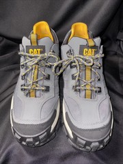 CATERPILLAR – Invader – Men’s Steel-Toe Work Sneaker – 11M Gray/White/Black