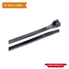 Secure 4 Inch Nylon Cable Ties, UV Resistant, 18 lb, 100 Pack for Organizing