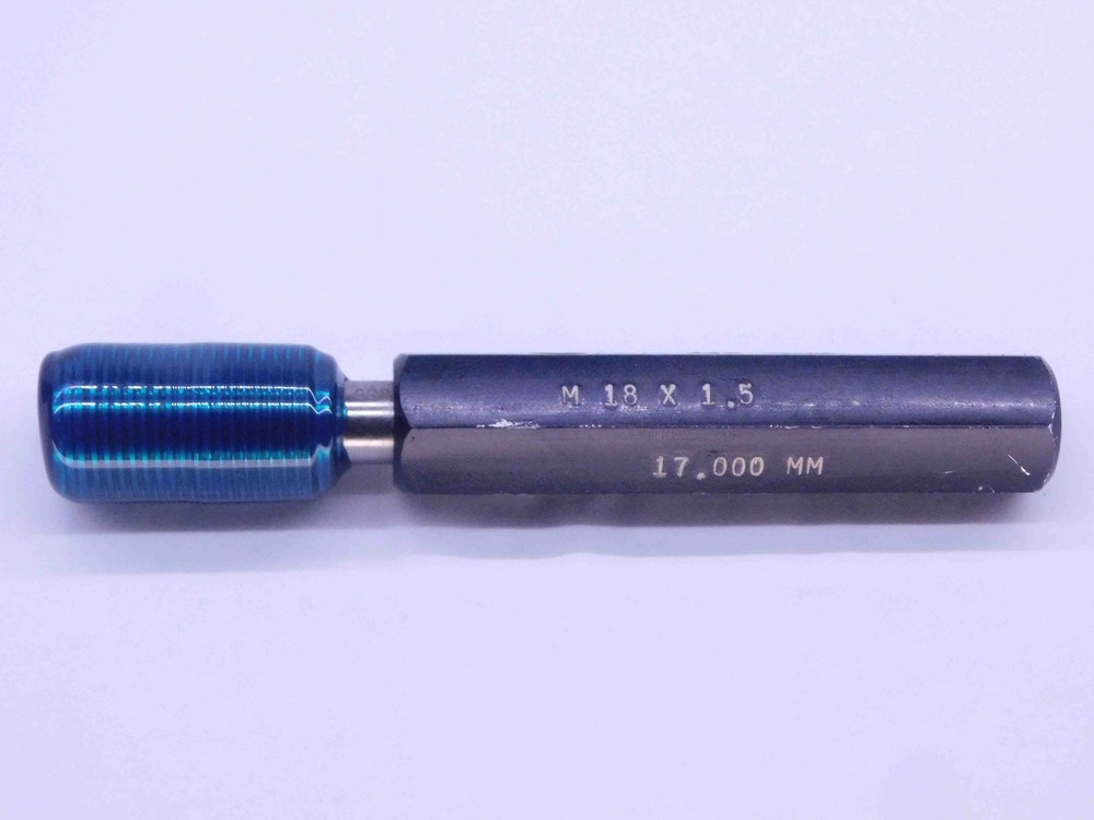 M18 X 1.5 SPECIAL SET THREAD PLUG GAGE 18 GO ONLY P.D. = 17.000 METRIC CHECK