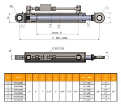 New Hydraulic Top Link Cat. 1-1 with Locking Block Inc.2 Hoses(Length Selectable