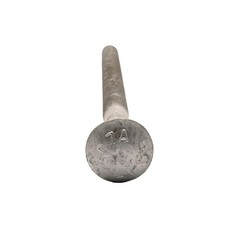 5/8″-11 x 9″ Hot Dipped Galvanized Carriage Bolt, Grade A, 6″ of Thread, Qty 25