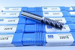 LOT ( 10 PCS ) KYOCERA 1/2″ SGS 32575 5FL .030R V-CARB SOLID CARBIDE END MILLS