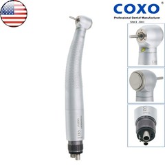 US COXO Dental Handpiece Air Turbine High Speed Self Power LED M4 4 Holes