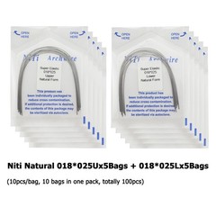 100PCS Dental Orthodontic Niti Arch Wire Natural Form Rectangular Upper Lower