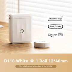 NIIMBOT D110 Bluetooth Label Maker with Tape Portable Thermal Label Printer