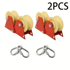 90 Degree Angle Lifting Pulley System Roof Top Rope Block & Tackle Pulley System