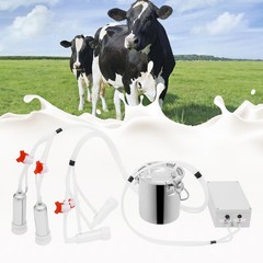 Electric Cow Milker Pulsation Cow Milking Machine with Stainless Steel Bucket