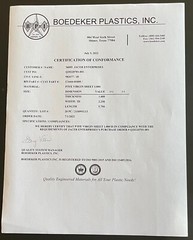 PTFE Virgin Sheet 1.000″ Thickness 2.250″ Width 5.750″ Length- See Description