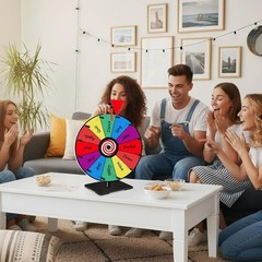 12inch Spinning Prize Wheel 12 Slots Tabletop Spinner Game With Base Standing