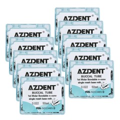 AZDENT Dental Orthodontics Buccal Tubes 1st 2nd Molar Tube Roth MBT0.022 0.018
