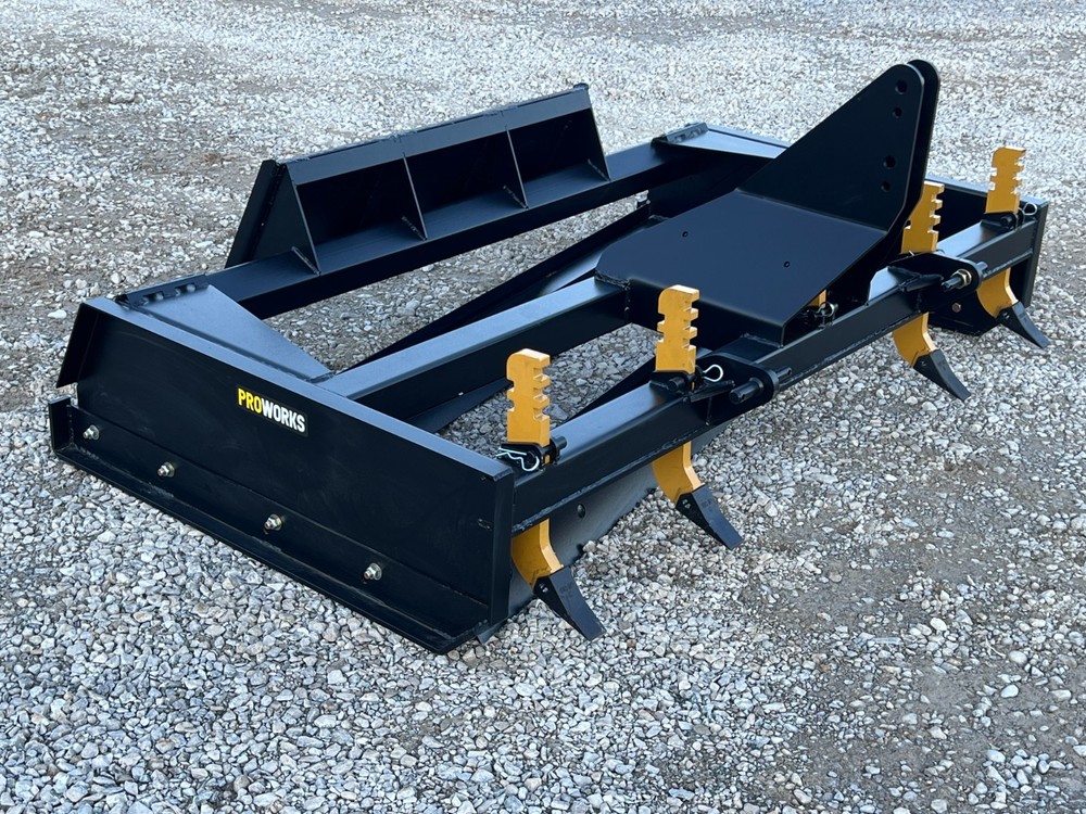 84″ Box Scraper Grader Scarifier Attachment Skid Steer Tractor 3PT CAT 1 Hitch
