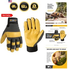 Men’s Leather Palm Work Gloves