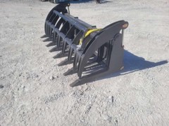 84” Root Rake Clam Grapple with Skid Steer Quick Connect