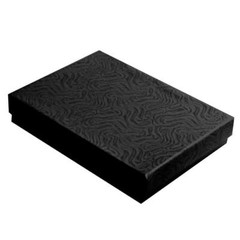 100 Swirl Black Cotton Filled Boxes Jewelry Gift Box 5-3/8″ x 3-7/8″ x 1″