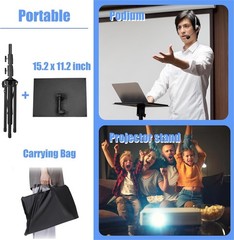 Kereal Laptop Projector Tripod Stand, Universal Portable 25 to 48 inch, Black