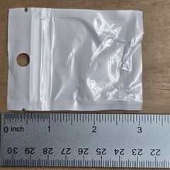50x 2″ x 3″ Small Resealable Bags Hang Hole Clear/White Jewelry Coin 80x60mm