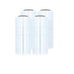 8 Rolls 120 Gauge 18″ x 1000′ Moving Blown Hand Clear Stretch Wrap Shrink Film