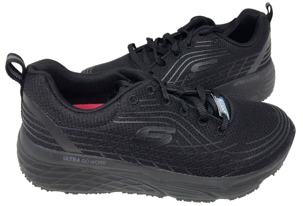 Skechers Women’s Work Max Cushioning Elite SR Lace Up Black Size:8.5 146M