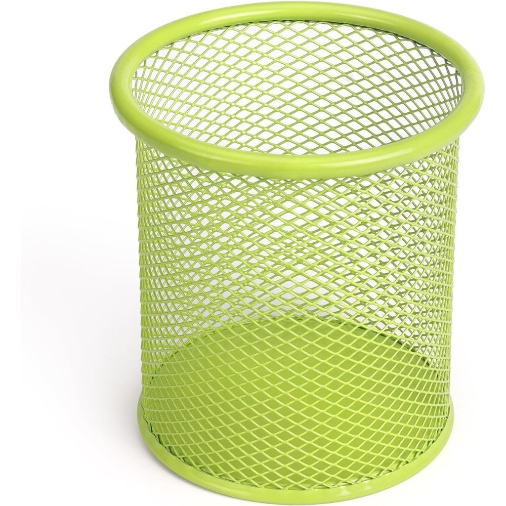 Pen Holder Cup for Desk, Wire Mesh Pencil Cup Holder, Green | Pen Cup for Desk