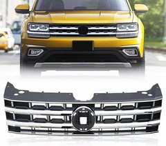 Front Bumper Grill Grille Compatible with 2018-2020 Volkswagen VW Atlas Upper