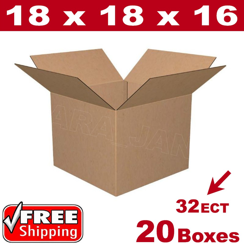 20 – 18x18x16 Cardboard Boxes Mailing Packing Shipping Box Corrugated Carton
