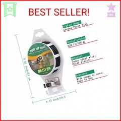 Twist Tie, 328 Feet (100m),black cable ties with Cutter, black twist ties，Garden