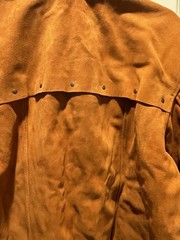 Steiner 9215-XL Welding Work Jacket Brown Leather Cowhide Snaps Studs Heavy