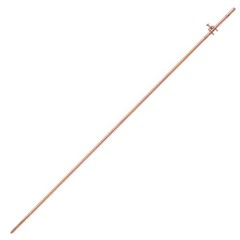 Copper Ground Rod 3/8 Inch 4 Foot Steel Core with Wire Clamp for Electric Fence