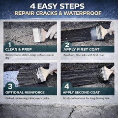 RV Roof Coating White Liquid Rubber Sealant Solar Reflective Waterproof RV Roof