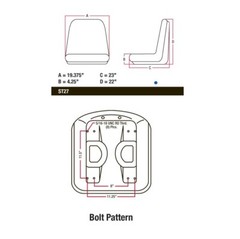 Seat for Case-IH 480B, 580B & Tractors 1190, 1290 & 1390 & some Bobcat & Clark