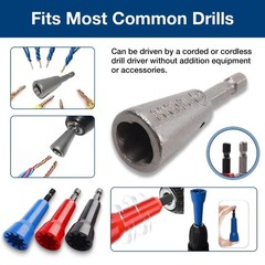 4PCS Wire Stripping Twisting Tool, Electrical Drill Stripper Cable Nut Twister