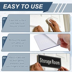 9″x3″ Electrical Room, 1Pcs Room Door Sign Self-Adhesive, Orange with Black Text