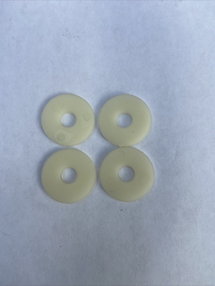 Plastic Nylon Flat Washers (Q:4): 1/4”ID X 3/4”OD X 1/16” THICK