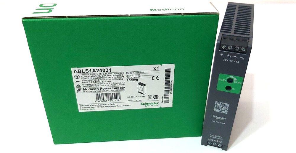 Schneider Electric ABLS1A24031 Regulated Power Supply, 100-240V AC, 24V 3.1 A