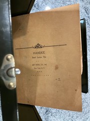 Vintage Asco Industrial Metal Book Storage Box w/Latch and Folder* Wear