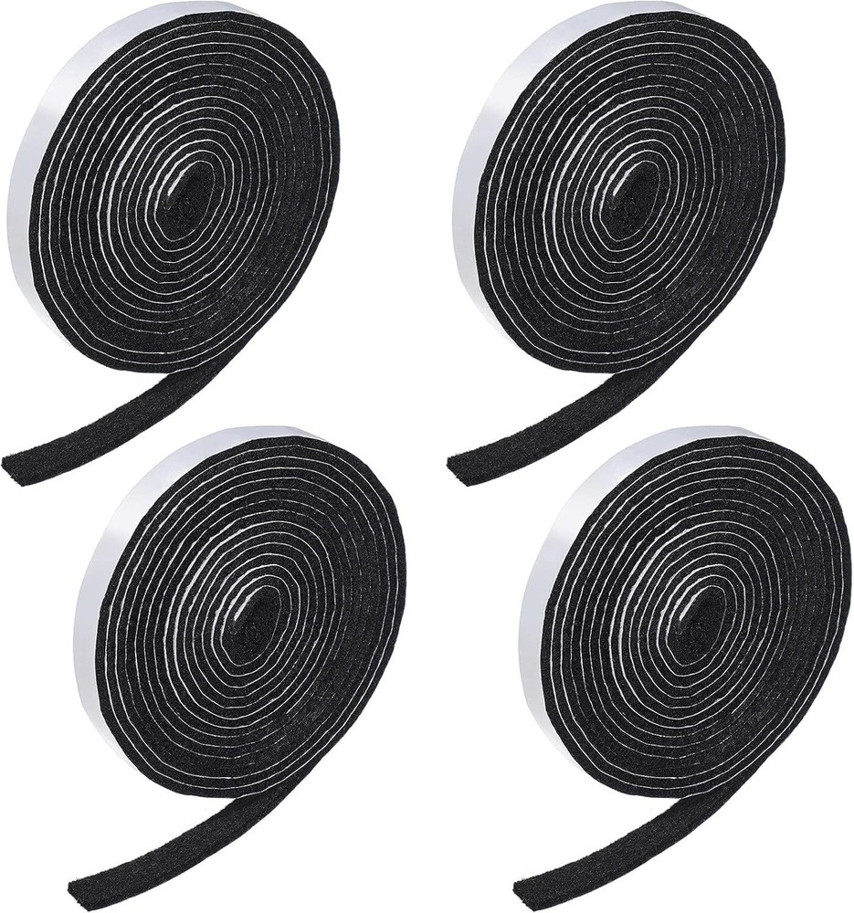 4 Rolls 120 Inch Felt Strip with Adhesive Backing 0.5 Inch, As Picture Shown
