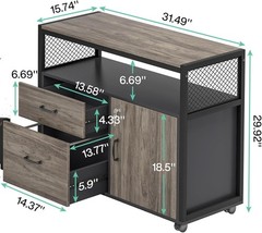 Compact Modern File Cabinet with 2 Drawers & Security Lock, Stylish Home Office