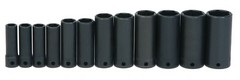 12pc 5/16 – 1″, 3/8″ Drive,6 Point Impact Deep Socket Set Clip Rail Williams USA