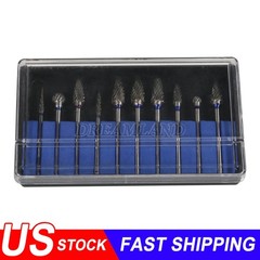 10pcs Tungsten Steel Dental Burs Lab Burrs Tooth Drill For handpiece Polisher