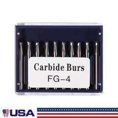 Dental Carbide Burs Tungsten Steel Bur FG # 4 Round for High Speed Handpiece