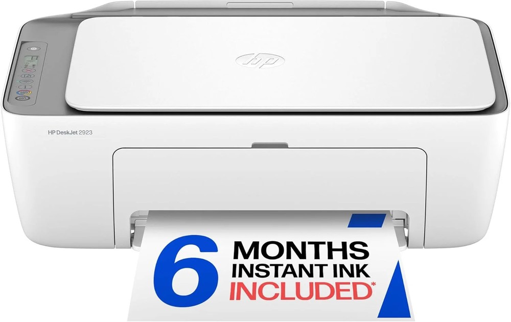HP DeskJet 2923 Wireless All-in-One Color Inkjet Printer, Scanner, Copier, 6 Mon