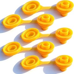 5-Pack Gas Can Vent Cap Kit – Yellow Vent Plugs for Old Style Water & Gas Jug…