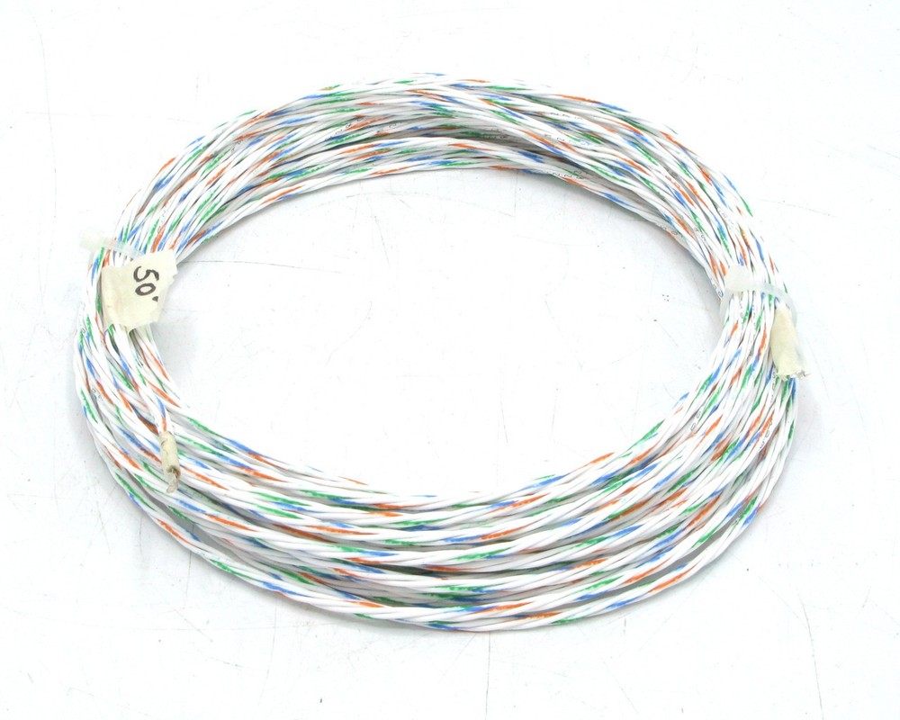 M27500-22RC4U00 22/4 Silver-Coated Copper PTFE Insulated Twisted Quad, 50ft
