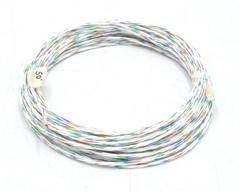 M27500-22RC4U00 22/4 Silver-Coated Copper PTFE Insulated Twisted Quad, 50ft