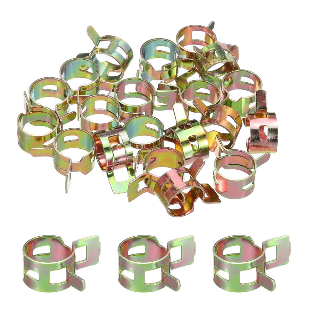 MECCANIXITY ID 11mm 7/16inch Fuel Line Hose Clips, Pipe 7/16 Inch, Silver