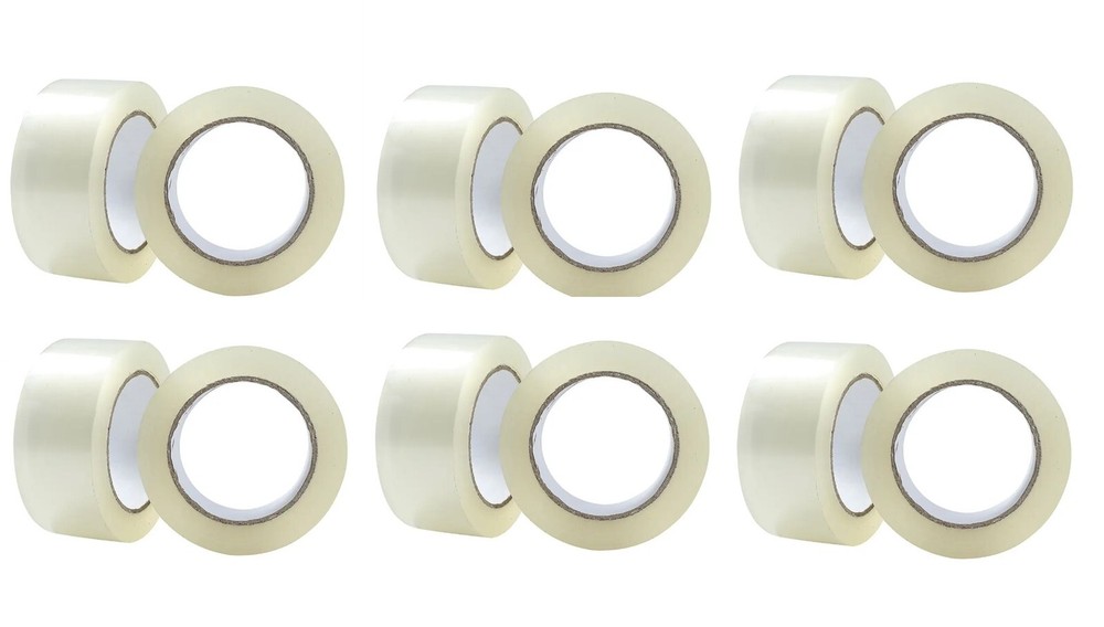 Lot of 12 Clear Packing Tape,2″ Wide,2.0mil Thickness,110 Yard (300 Ft) Per Roll