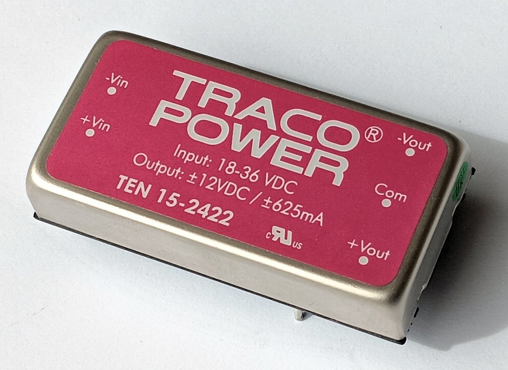 DC/DC Converter TRACO TEN 15-2422 Input 18V-36V / Output ±12V 625mA I/O 1.5kV