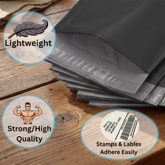500 Pcs Black Poly Mailers 2 Mil Shipping Envelopes Mailing Bags 14.5 x 19