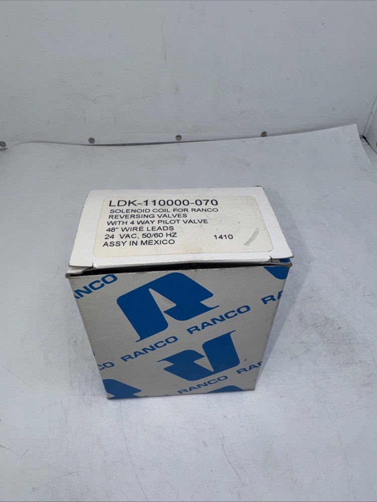 Ranco LDK-110000-070 Solenoid Coil – 24V with 48” Leads HV3