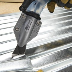 Turbo Shear Metal Roof Cutter – Carbon Steel Blades, Ambidextrous Drill Attac…